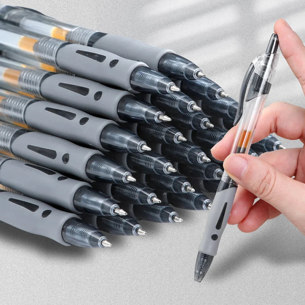 1-63Pc Retractable Gel Pens Set Black/red/blue Ink Ballpoint for Writing 0.5mm Refills Office Accessory School Supply Stationery