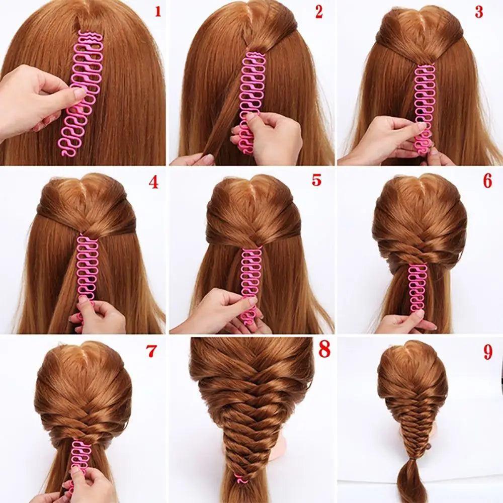 Women Wave Braid Clip Fashion Fishbone Hair Braid Hair Weave Artifact Hair Braider Hair Styling Tool Twist Braid Tool Braiders