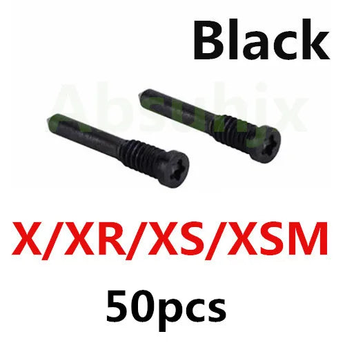 100pcs Back Cover Screw for iPhone X XS  11 12 13 Pro Max 5S 6 6S 7 8 Plus Bottom Dock Connector Five Star Pentalobe Screws