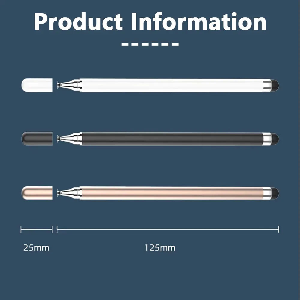 10Pcs Touch Pencil 2 in 1 Universal Stylus Pen for Tablet Laptop IPad IPhone Drawing Screen Tablet Pen for Huawei Samsung Phone