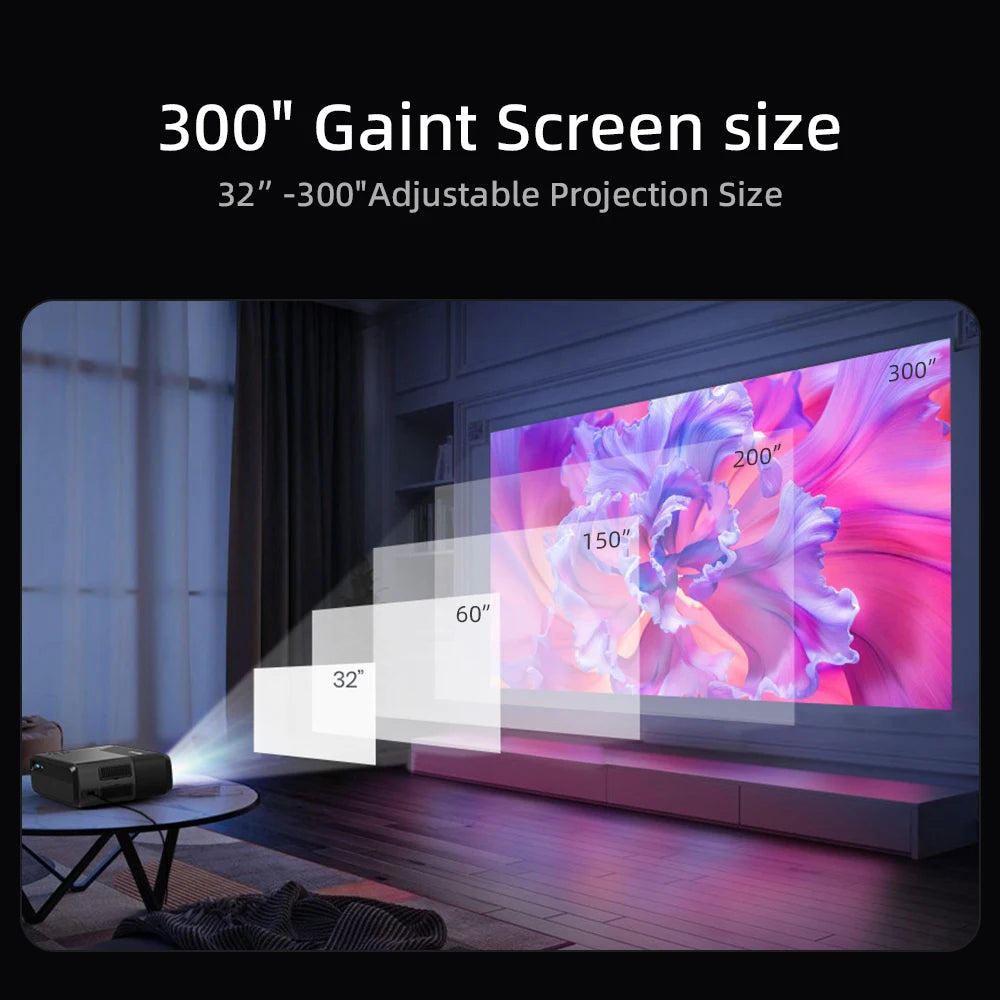 [Google TV/Android 14]4K Projector Full HD 1080P Home Theater Netflix-Licensed Outdoor Movie Smart Auto Focus Beam Projectors