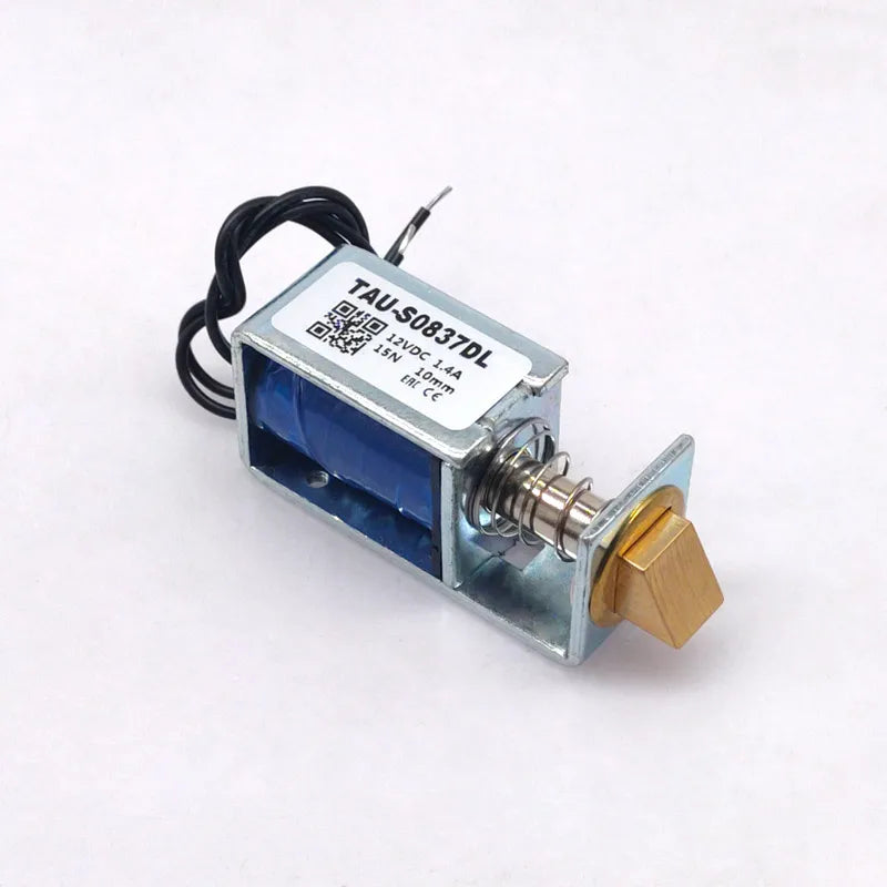 1PCS TAU-S0837DL DC 6V 12V 24V Electric Locks electromagnet stroke 10mm Magnetic Lock for the Cabinet door lock