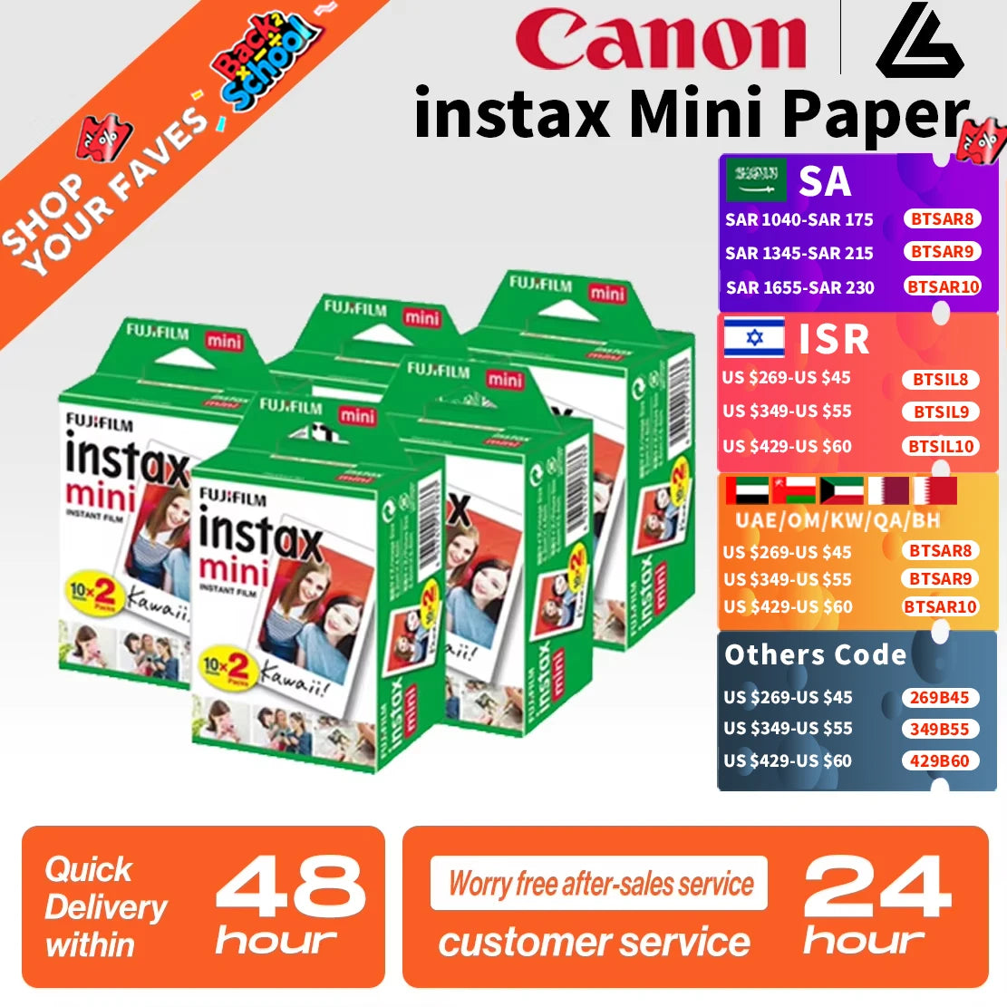 10/20/40/80/200 Sheets Fujifilm instax Mini 11 12  9 7+ 90 3 Inch White Edge Films For Instant Mini Camera 25 50s 90 Photo Paper