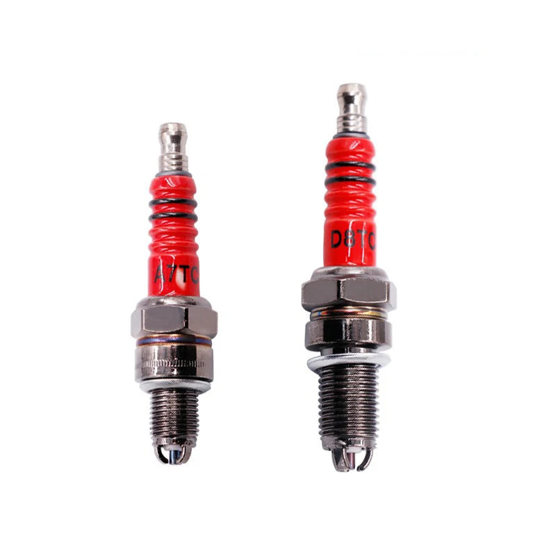 1/2Pcs Racing Spark Plug 3 Triple Electrode A7TC D8TC For GY6125 CG 50 70 110 125 150CC Motorcycle Atv Scooter Dirt Bike Go Kart