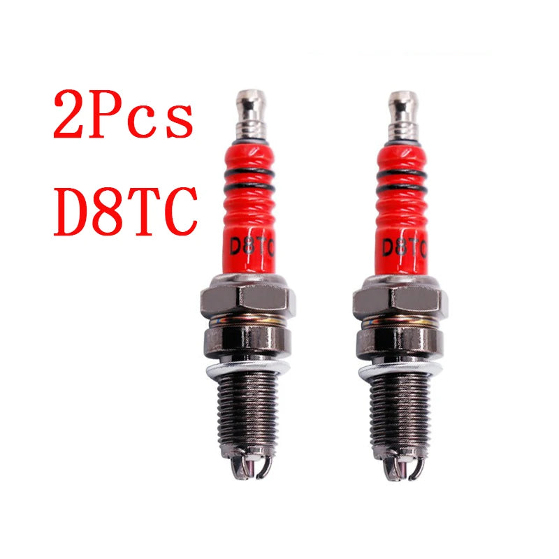 1/2Pcs Racing Spark Plug 3 Triple Electrode A7TC D8TC For GY6125 CG 50 70 110 125 150CC Motorcycle Atv Scooter Dirt Bike Go Kart