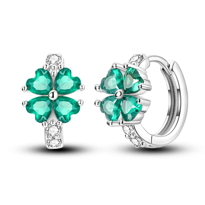 100% 925 Sterling Silver Colorful Butterfly Bee Ladybug Rainbow Flower Earrings For Women Fashion Birthday Party Jewelry Gifts