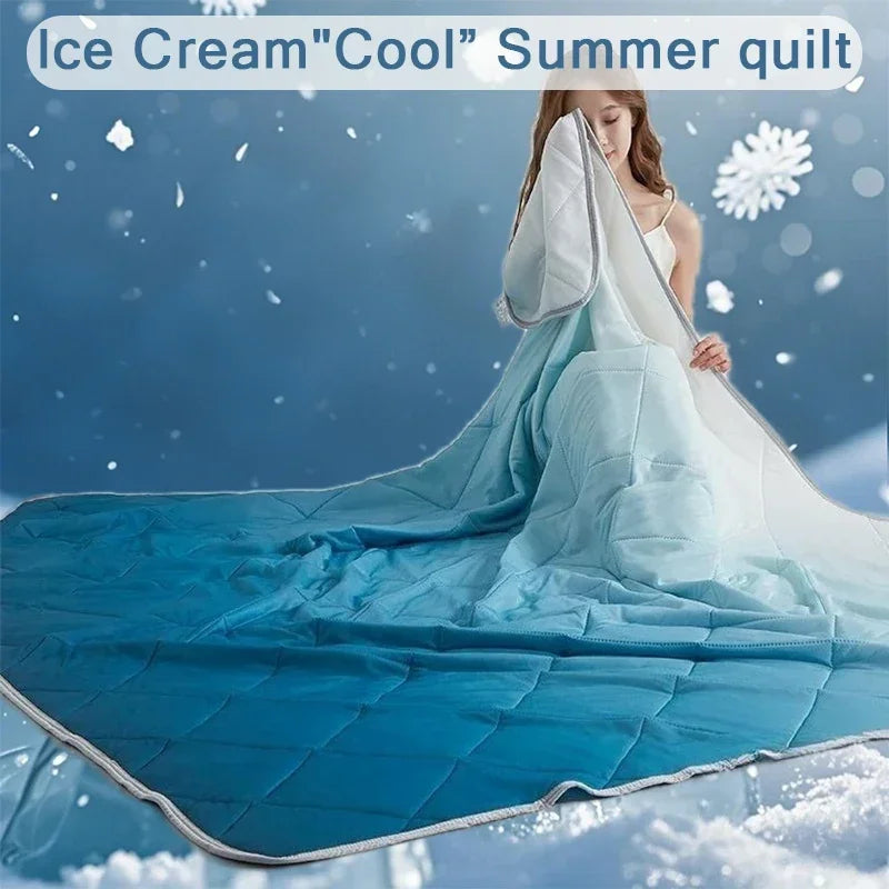 1PC High Quality Pure Color  Cooling Blankets  Lightweight, Breathable Summer Quilt with Double Side Cold Cooling Fabric 여름이불