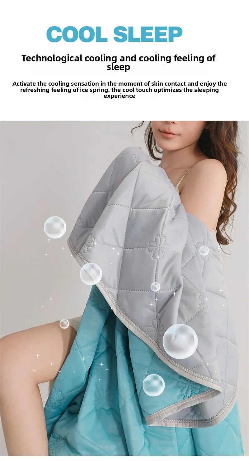 1pc Solid Color High-Quality  Summer Cooling Blanket, Lightweight, Breathable & Skin-Friendly for Hot Sleepers,Bedding 냉감이불/여름이불
