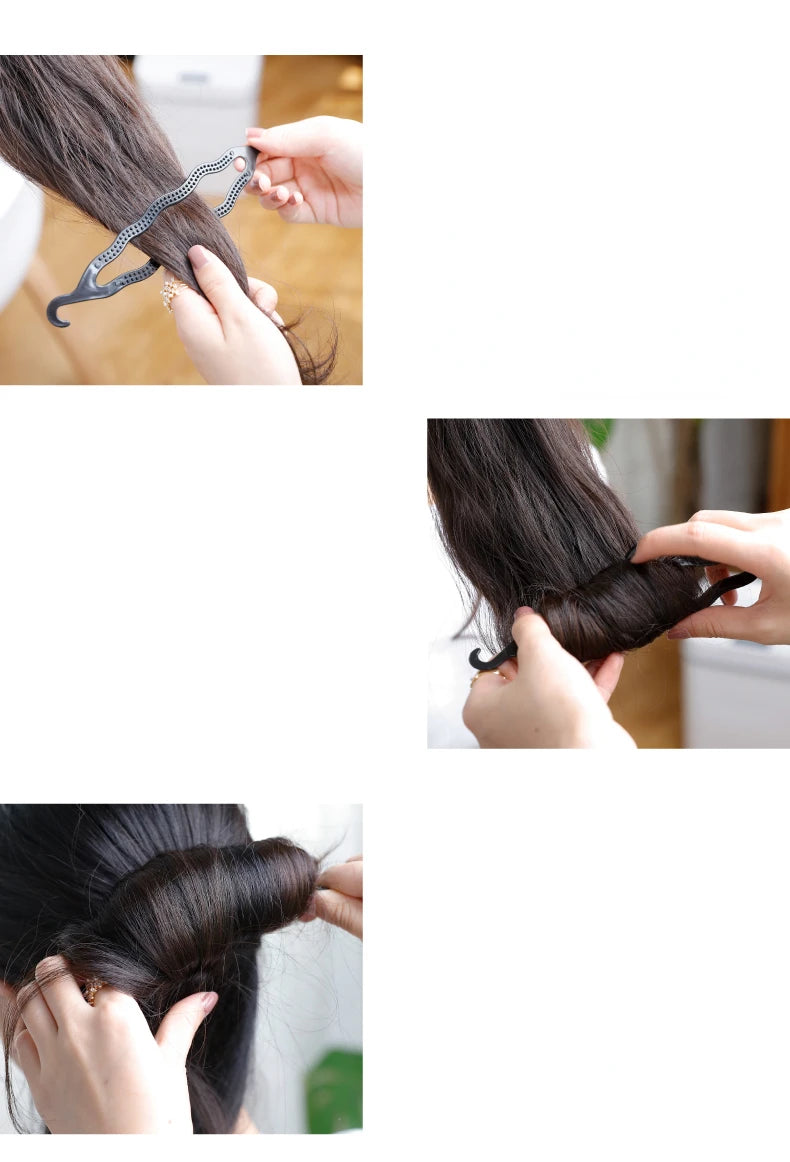 1/2/3/4pcs/set Ponytail Hair Styling Tools Ponytail Holder Topsy Loops Hair Bun Maker Braids Beauty Makeup Hairdressing Braiders