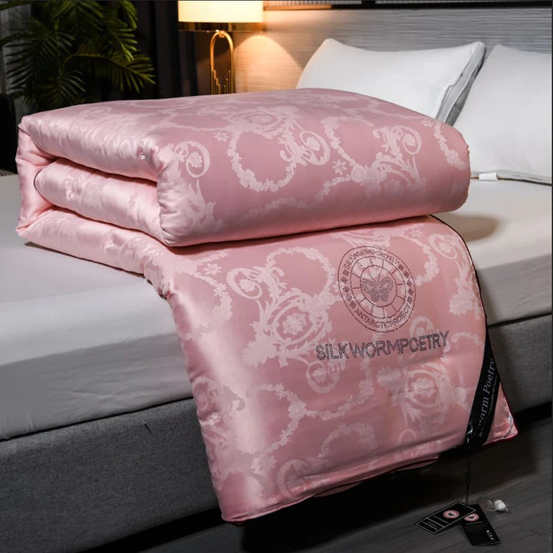 100% Mulberry silk quilt real silk spring autumn quilt thickened winter quilt cool high end warm comforter conditioning blanket
