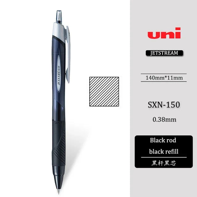 1PCS UNI Ballpoint Pen Jetstream Series Gel Pen Low Friction Fast Dry Smooth Writing School Office Supplies 0.38/0.5/0.7mm