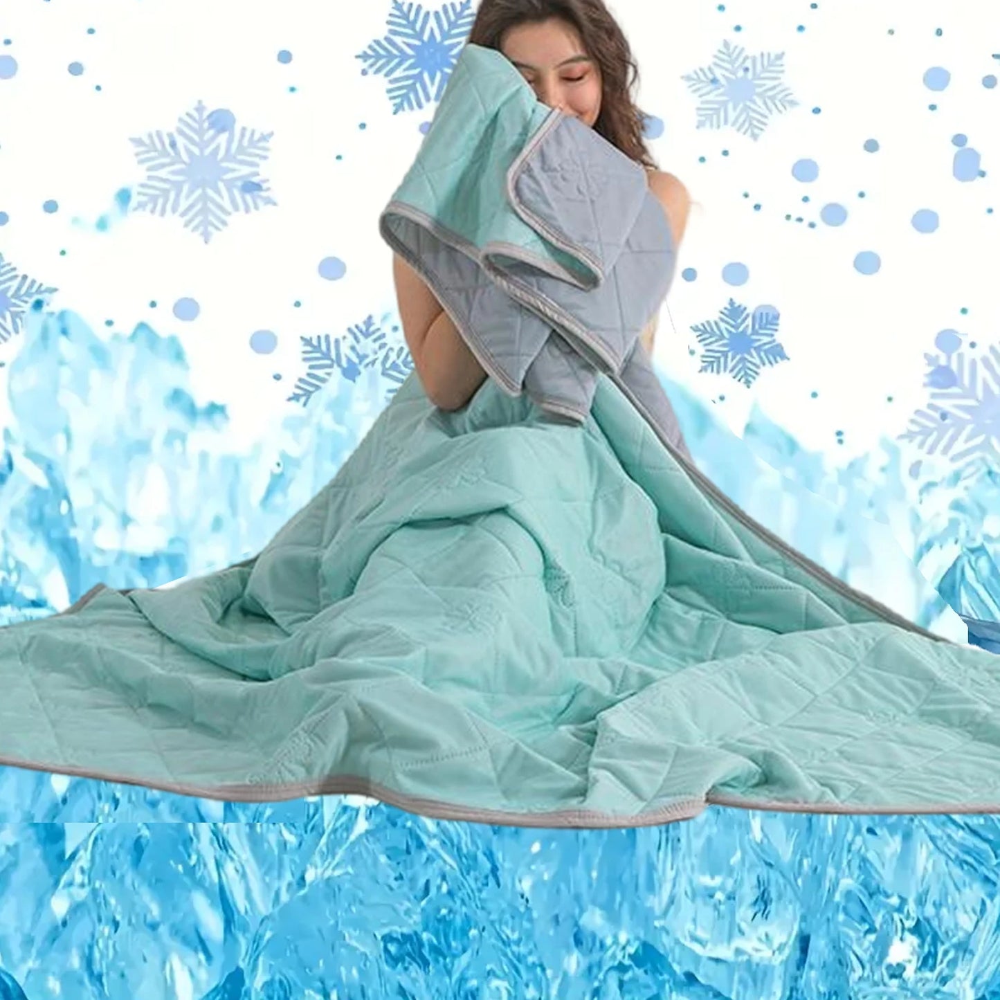 1pc Solid Color High-Quality  Summer Cooling Blanket, Lightweight, Breathable & Skin-Friendly for Hot Sleepers,Bedding 냉감이불/여름이불