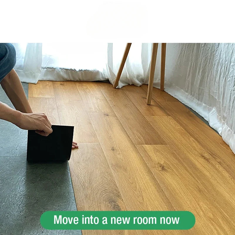 Wood grain floor stickers modern style PVC wall stickers waterproof self-adhesive living room bathroom kitchen home decoration