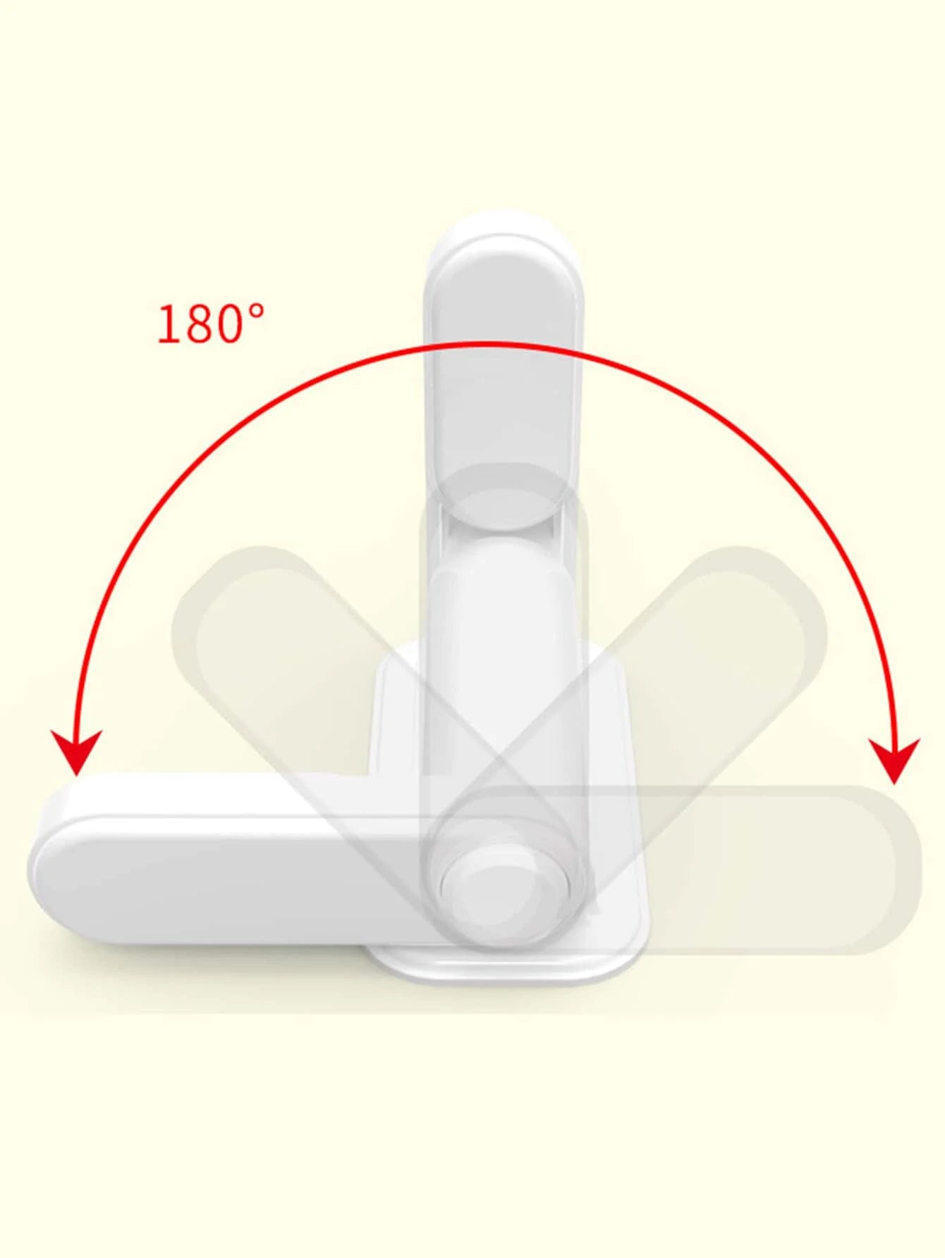 1pc- Child Safety Locks Door Handle Fixed Lock Baby Bnti-opening Door Lock Dynamic Function Safety Lock Punch-free