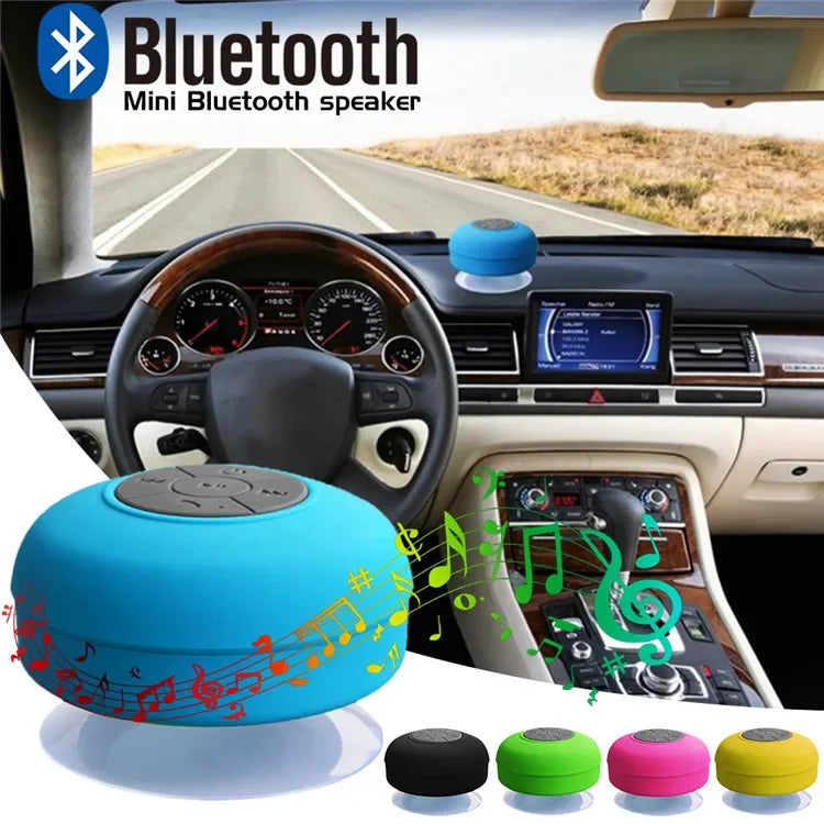 Wireless Bluetooth Waterproof Speaker With Suction Cup Sound For Car, Shower Sound