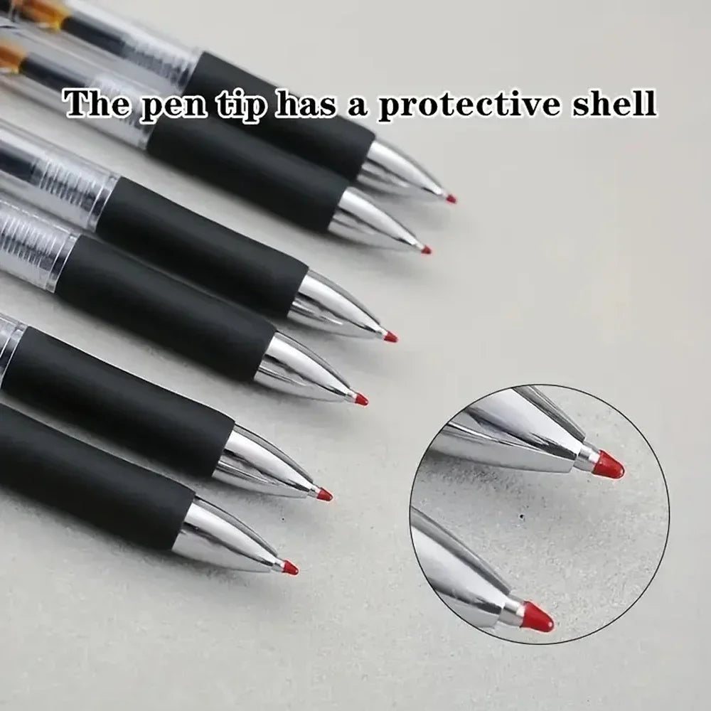 1-63Pc Retractable Gel Pens Set Black/red/blue Ink Ballpoint for Writing 0.5mm Refills Office Accessory School Supply Stationery