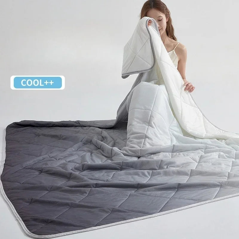 1PC High Quality Pure Color  Cooling Blankets  Lightweight, Breathable Summer Quilt with Double Side Cold Cooling Fabric 여름이불