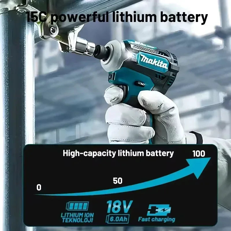 👍🏻Makita 18v Battery With Charger Rechargeable Lithium Ion for DDF487 BL1880 BL1860B LXT400 Power Tool Makita 18 v Battery🔥