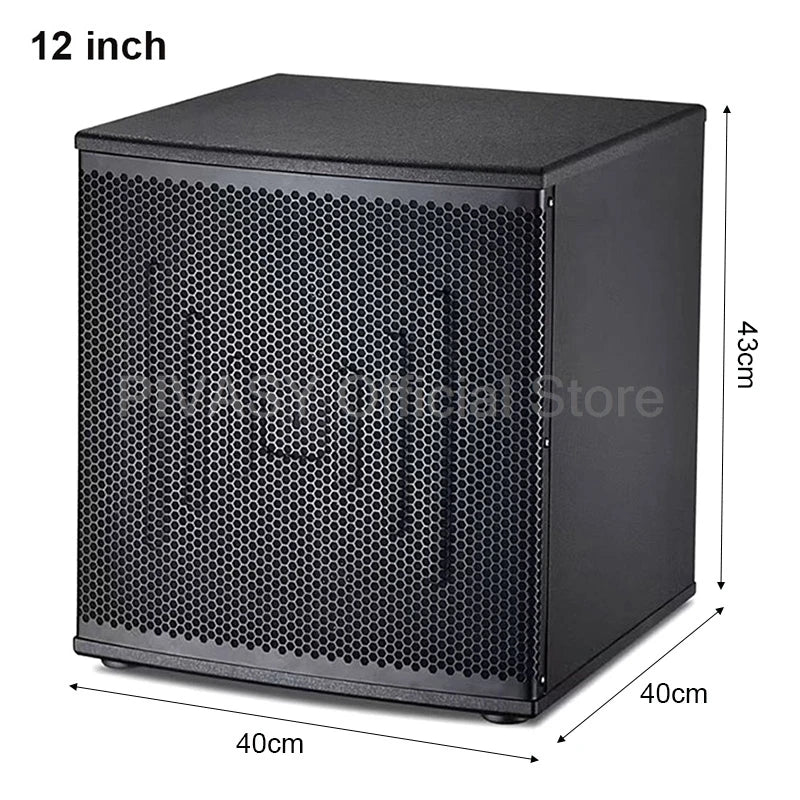 12/15 Inch Powered Subwoofer Speaker 300W Active Speakers High Power Deep Bass Sound Audio Box for Bar Home Stage Karaoke Party