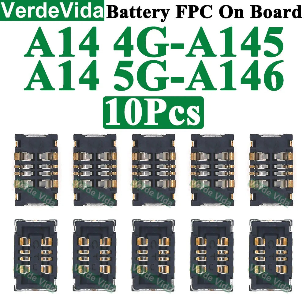 10Pcs Inner Battery FPC Connector Cilp Contact Plug On Board  For samsung A06 A55 A35 A54 A34 A33 A73 A13 A15 A16 A556 A356 A546
