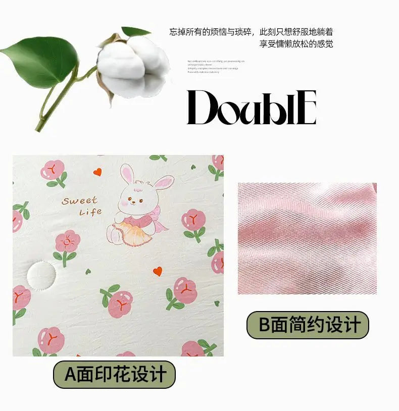 100% Cotton Summer Cooler Air-conditioning Nap Blanket Soy Fiber Comforter Quilt Core Super Soft Comfortable Antibacterial Quilt