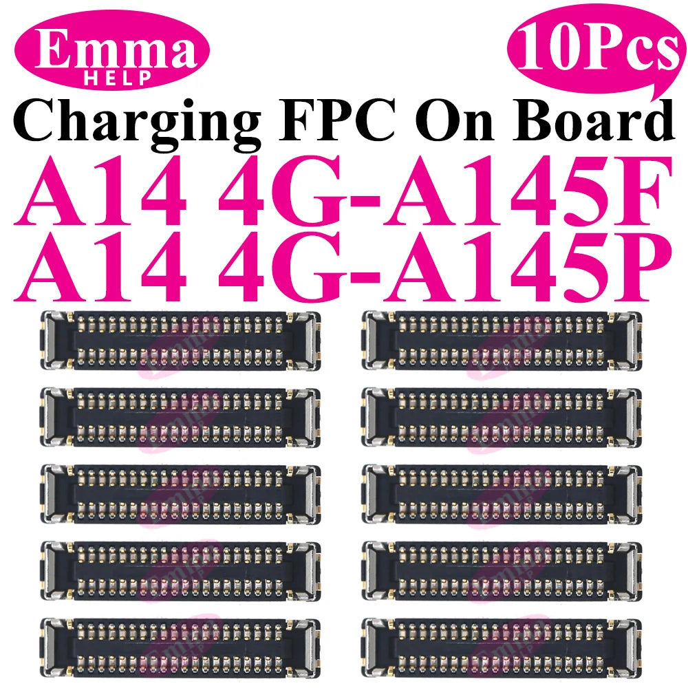 10pcs Charging FPC Connector For Samsung Galaxy A54 A34 A14 A04 A35 A55 A25 A15 A05s A24 USB Charger Port On Board Motherboard