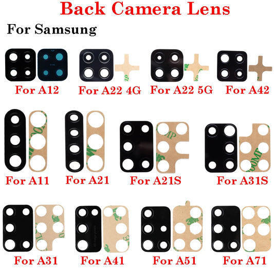 1PCS Camera Lens Glass Lens Back Rear Cover lens For Samsung Galaxy A11 A12  A21 A21s  A31 A31S A41 A42 A51 A71