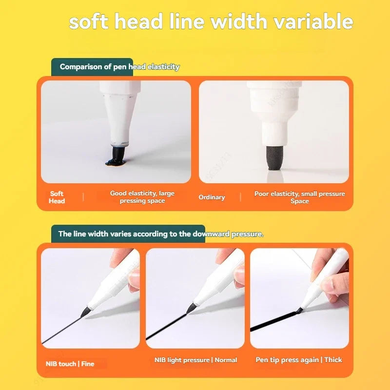 12 Colors Brush Tip Erasable Whiteboard Pen set Blackboard Marker School Office Art Writing Stationery White Board Marker Pen