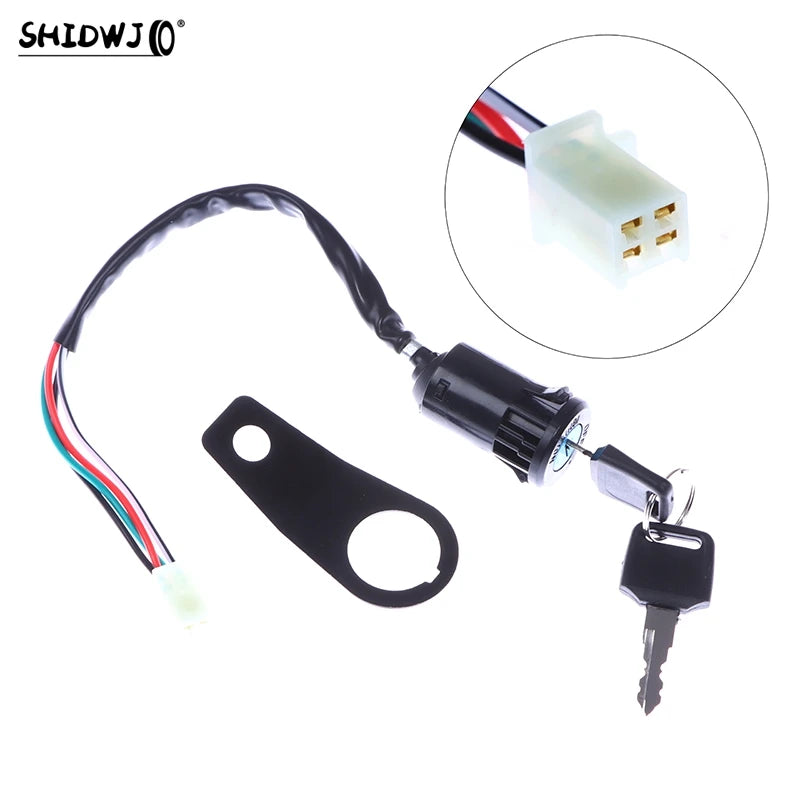 1 Set Universal Motorcycle Start The Ignition Switch Lock Key With Bracket For Most 50cc 70cc 90cc 110cc 150cc Accessories