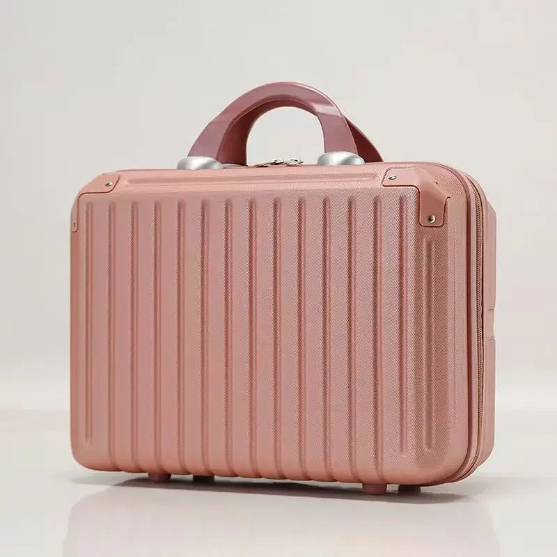 16 Inch Large Capacity Portable Lightweight Luggage Case Female Zipper Lock Cosmetics Storage Bag Small Boarding Mini Suitcase