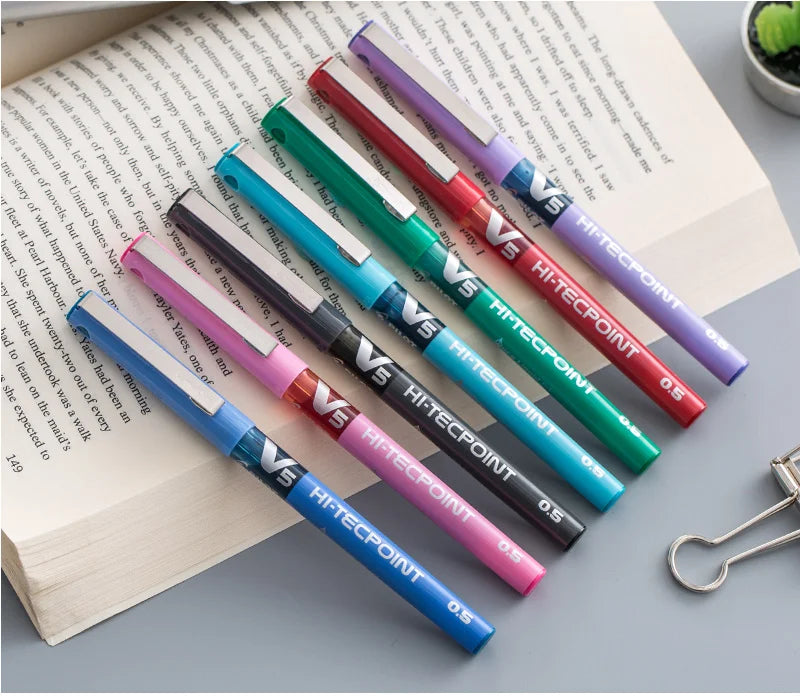 1 Piece PILOT BX-V5 Gel Pens Fine Point 0.5MM Quick Dry Straight Liquid RollBall Pen Smooth Ink Gelpen Kawaii Japan Stationery