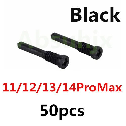 100pcs Back Cover Screw for iPhone X XS  11 12 13 Pro Max 5S 6 6S 7 8 Plus Bottom Dock Connector Five Star Pentalobe Screws