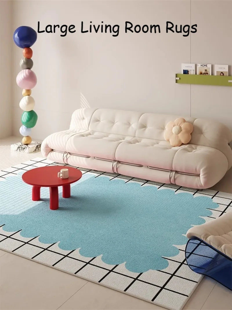 Yellow Living Room Carpet Cream Style Large Area Bedroom Bedside Rug Modern Simple Fashion Decorative Coffee Table Mats Tapis 러그