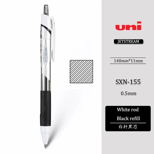 1PCS UNI Ballpoint Pen Jetstream Series Gel Pen Low Friction Fast Dry Smooth Writing School Office Supplies 0.38/0.5/0.7mm