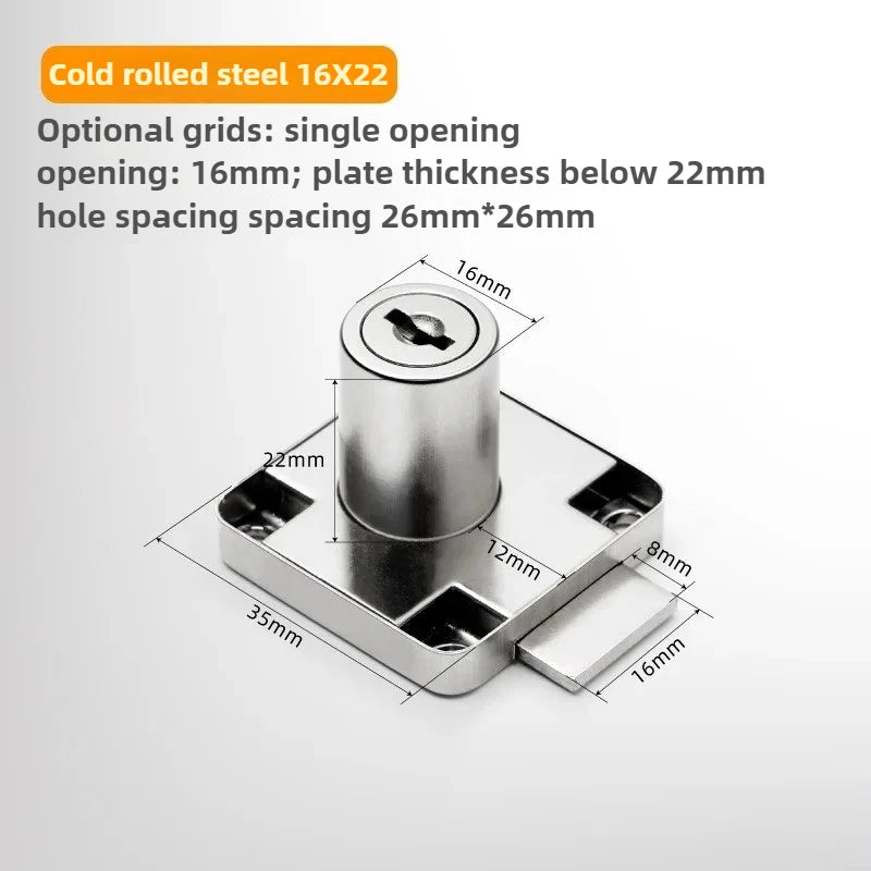 1 Set Cabinet Drawer Latch Locks Furniture Door Lock Hardware Desk Lock Wardrobe Cabinet Door Locks Bedside Bookcase Solid Lock