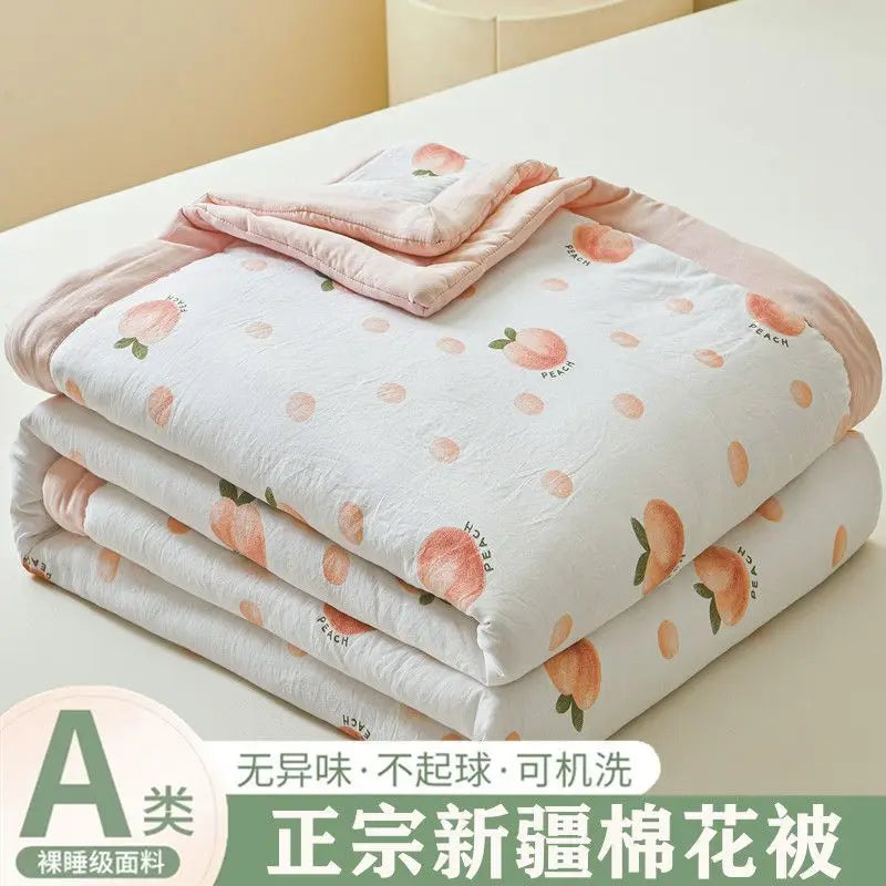 100% Cotton Summer Cooler Air-conditioning Nap Blanket Soy Fiber Comforter Quilt Core Super Soft Comfortable Antibacterial Quilt