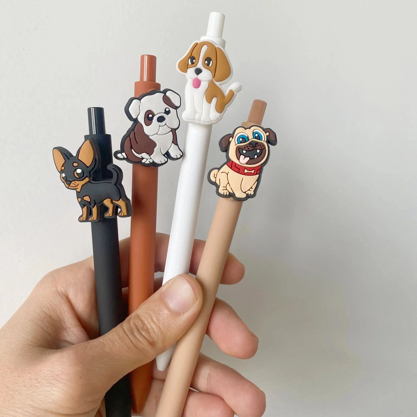 10Pcs Cute Dog Gel Pens Black Ink Retractable Writing Set for Dog Lovers, Vet Techs, Students, and Office Supplies