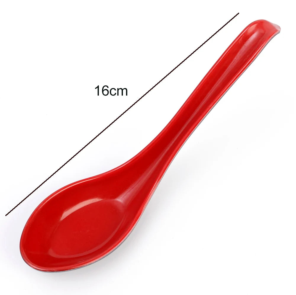 1/5/10pcs Mighty Porcelain Anti-Shock Spoons Japanese Rice Spoon Dumplings Porridge Soup Spoon  Restaurant Bar Kitchen Cutlery