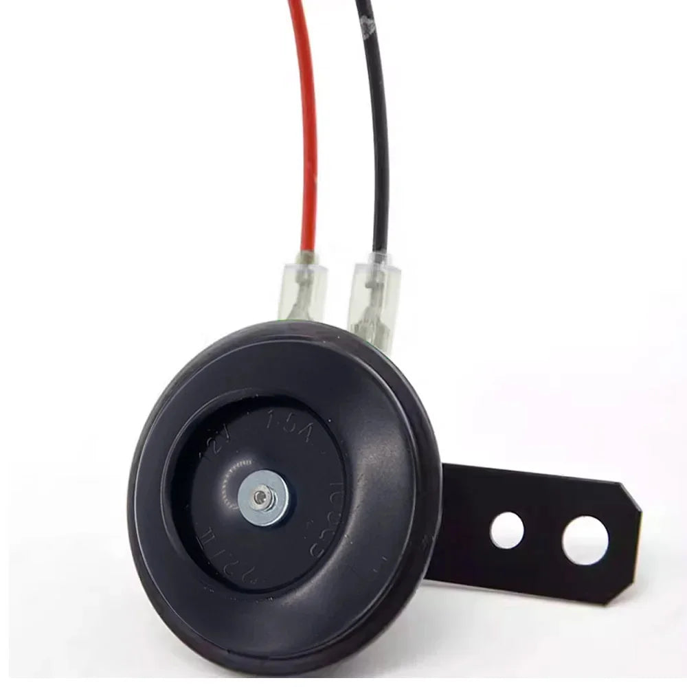 12V 48V 60V General Motorcycle Electric Horn Kit Waterproof Round Speaker Loud Electric Horn Suitable for Bicycle Scooter 105dB