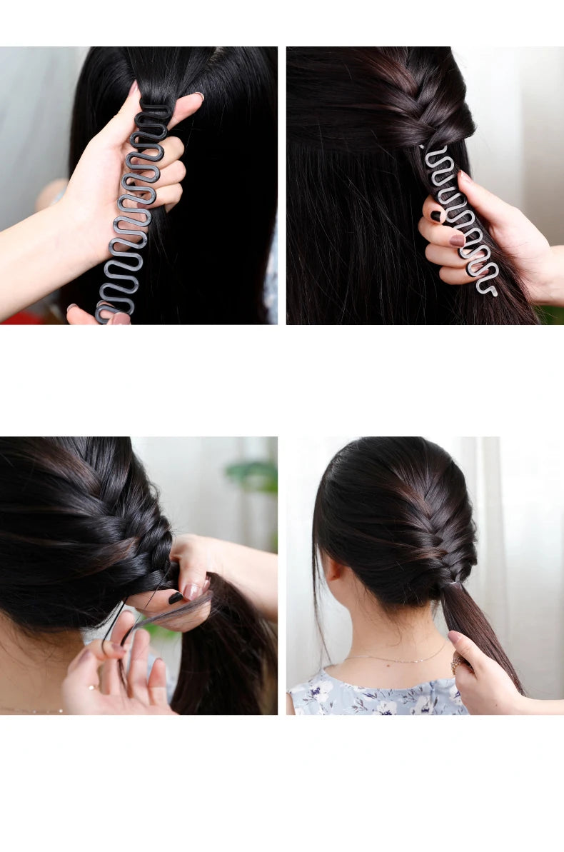 1/2/3/4pcs/set Ponytail Hair Styling Tools Ponytail Holder Topsy Loops Hair Bun Maker Braids Beauty Makeup Hairdressing Braiders