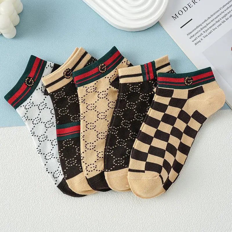 10 pairs of socks men's summer socks ins tide versatile high-value korean version cool trend low-top men's boat socks EU36-44