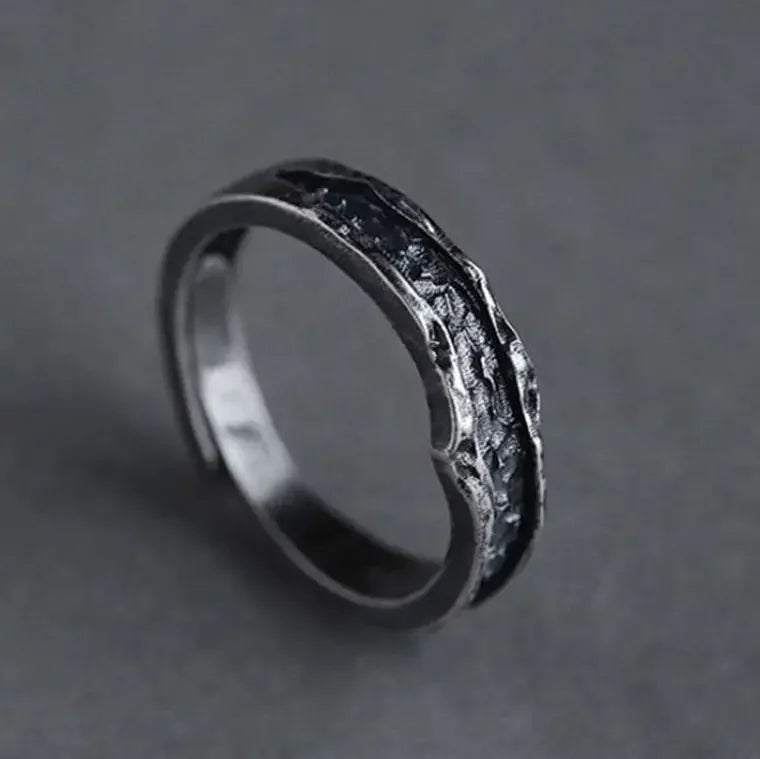 1 Pair New Trendy Abyss Couple Ring Simple Personality Cold Wind Ring Retro Old Student Men and Women Couple Ring Jewelry Gift