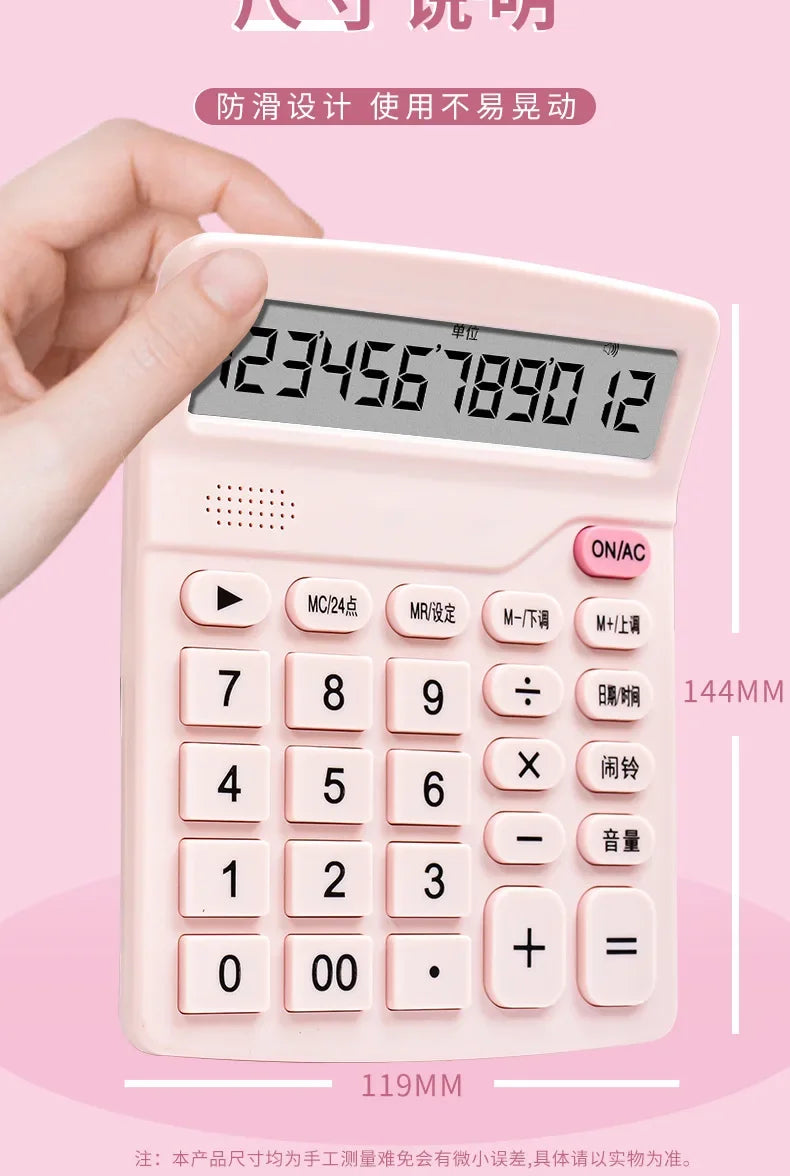 1Pcs Solar Scientific Calculator Desktop Financial Office Computer Calculators Large Display Office Calculators Cute Calculator