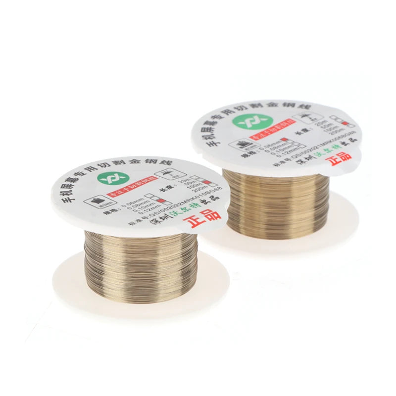1Pcs 100M 0.04 0.05 0.06 0.08 0.1MM Alloy Steel Molybdenum Cutting Line LCD Screen Separation Diamond Wire Phone Repair Tools