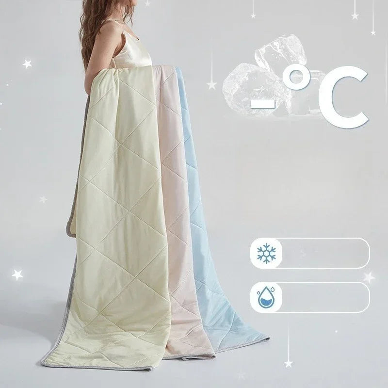 1PC High Quality Pure Color  Cooling Blankets  Lightweight, Breathable Summer Quilt with Double Side Cold Cooling Fabric 여름이불