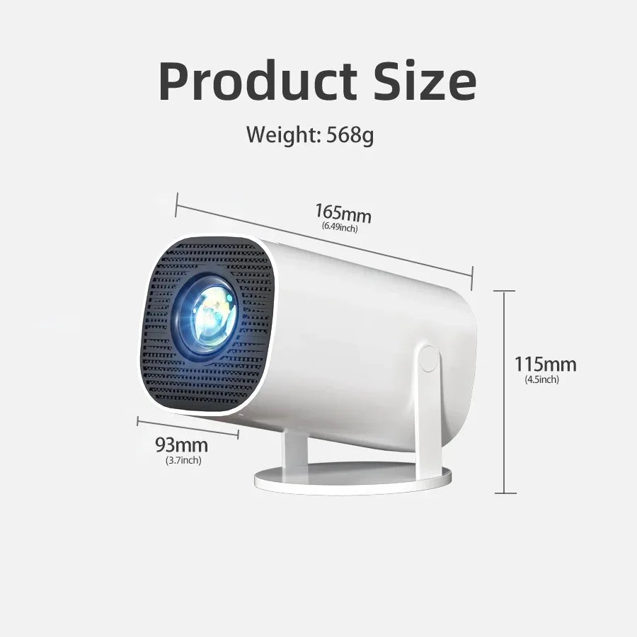 XIAOQIAODZ 4K Mini Portable Projector P30 Game Home Theater LED 8K 1080P Android Smart Video Pocket Wifi BT Cinema HD