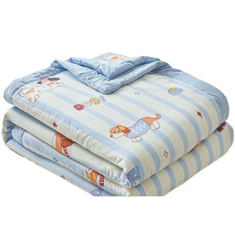 100% Cotton Summer Cooler Air-conditioning Nap Blanket Soy Fiber Comforter Quilt Core Super Soft Comfortable Antibacterial Quilt