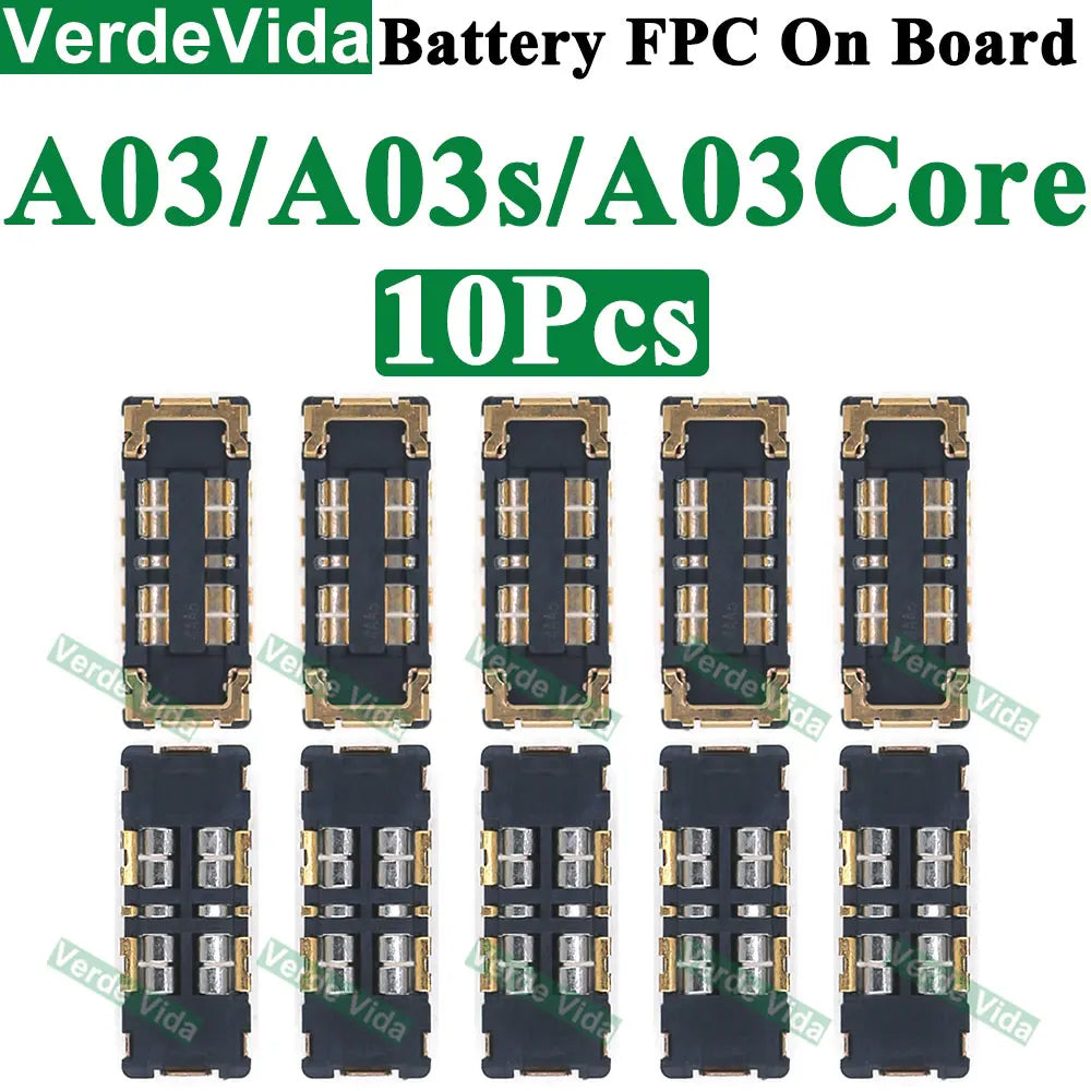 10Pcs Inner Battery FPC Connector Cilp Contact Plug On Board  For samsung A06 A55 A35 A54 A34 A33 A73 A13 A15 A16 A556 A356 A546