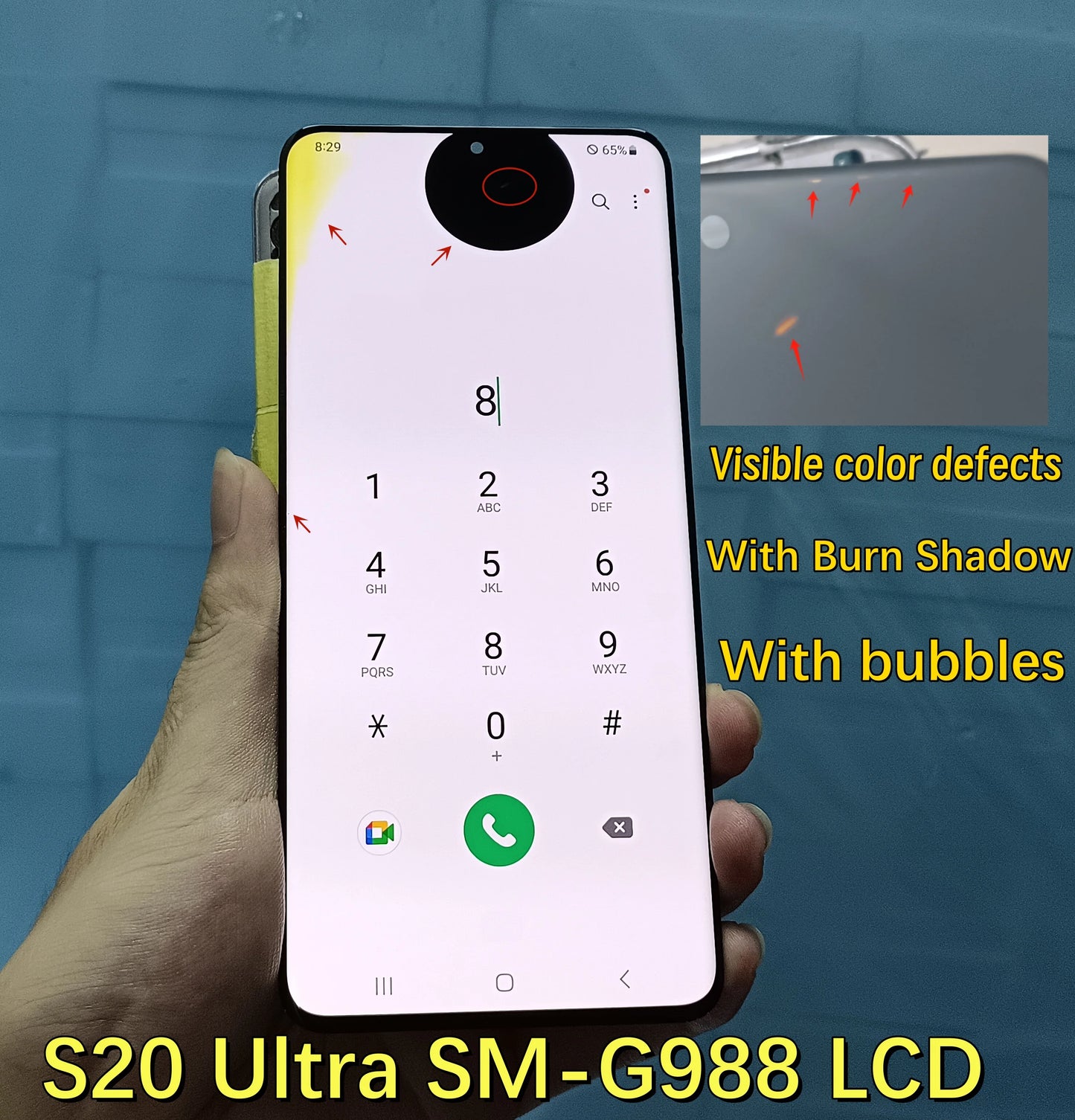 100% Work For Samsung Galaxy S20 Ultra G988 G988F LCD Display Touch Screen Digitizer Assembly For Samsung S20Ultra LCD With Line