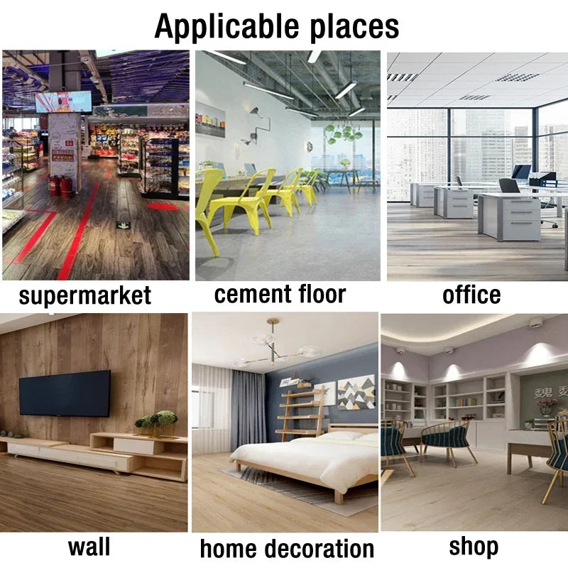 Wood grain floor stickers modern style PVC wall stickers waterproof self-adhesive living room bathroom kitchen home decoration